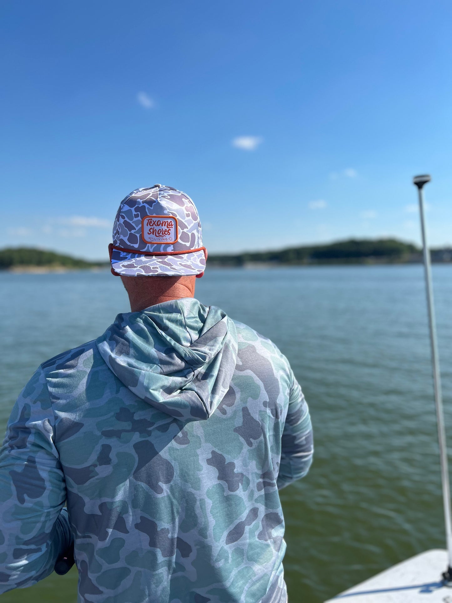 Vintage trucker in duck camo with patch
