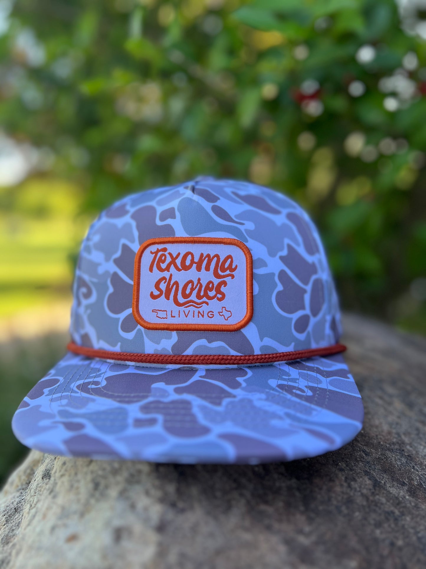Vintage trucker in duck camo with patch